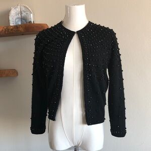 Black Beaded Cardigan